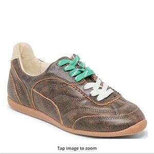 Dolce Vita Laini Distressed Leather Low Profile Retro Sneakers